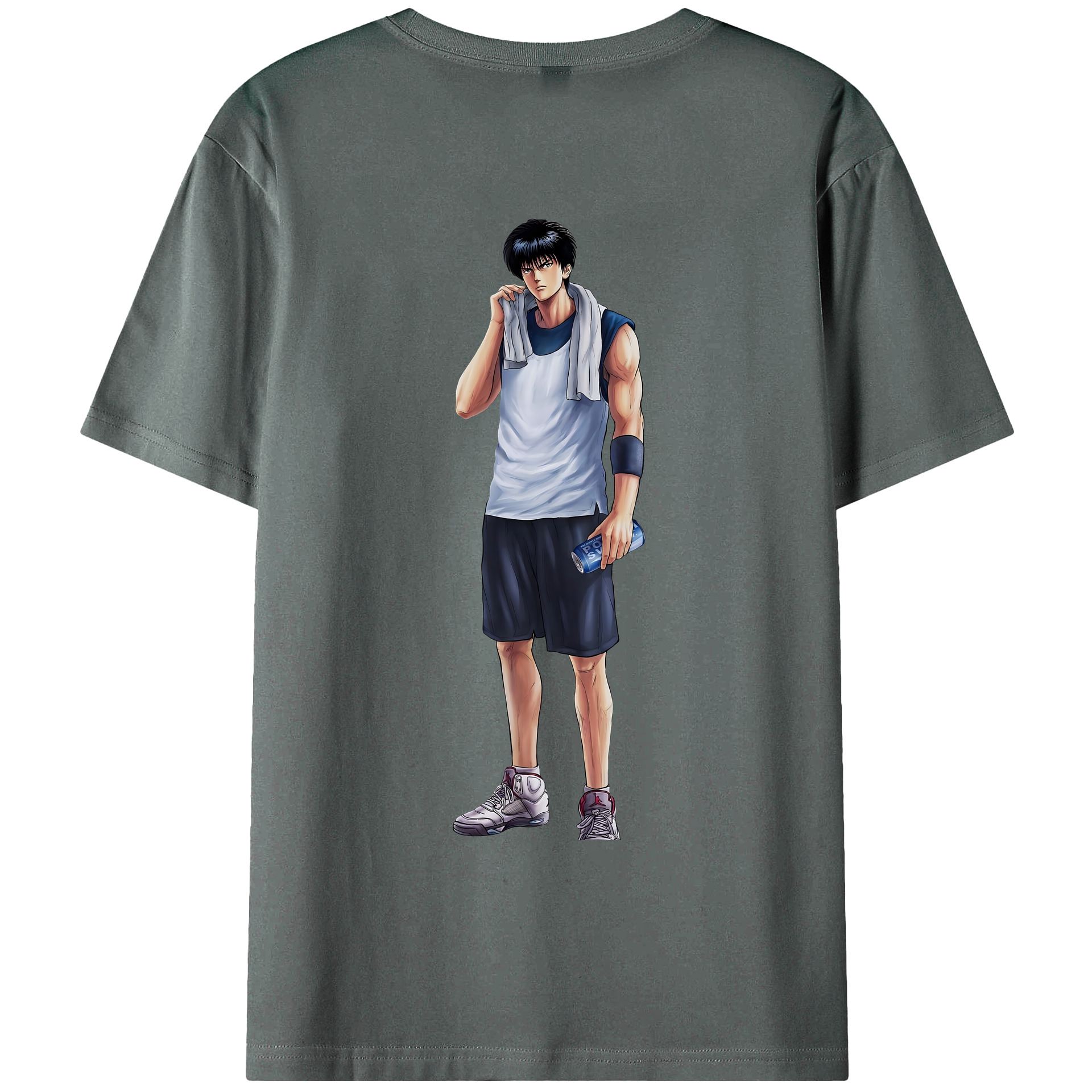 （画像用） SLAM DUNK／スラムダンク 綿100％ メンズ半袖Tシャツ（バックプリント） 通気性